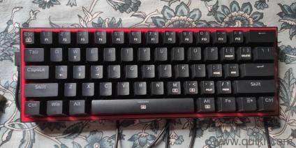 Redragon Fizz K617 60% Wired Mechanical Keyboard Black (Red Switches)