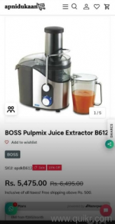 very new condition Boss juicer