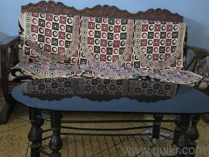 Solid Wood Sofa Set + Table