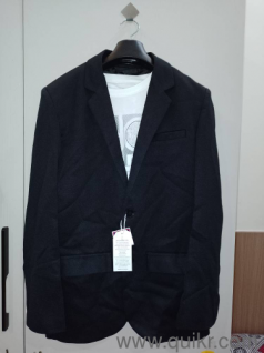 Boys Regular Fit Solid Black Blazer