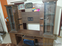 Wooden TV unit with storage