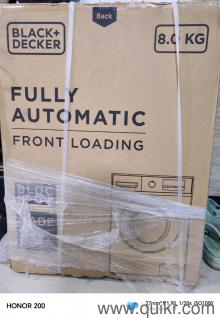 BLACK+DECKER 8 kg Fully Automatic Front Load with In-built Heater, White (BXWD01280IN)