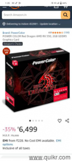 Rx 550 2gb DDR5 graphic card