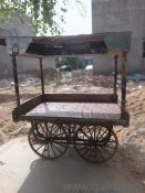 wooden. food cart 