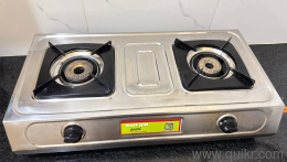 Surya stainless steel 2 burner gas stove, used only for 1 month with high maintenance.