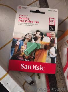 brand New scan disk mobile pendrive  256 gb green colour 