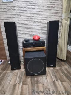 Denon Amplifier speaker system2 Floor standing Polk Audio speakers