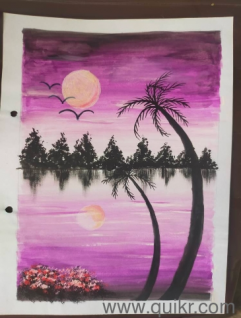 beautiful aesthetic purple painting