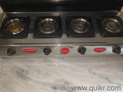 sunshine 4 burner gas stove with cover 