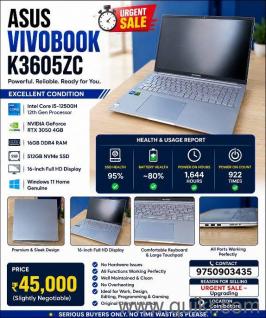 ASUS Vivobook K3605ZC  i5 12th Gen | RTX 3050 | 16GB RAM | 512GB SSD