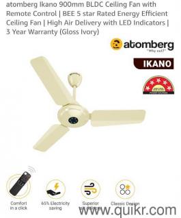 fan 900 mm atomberg brand new condition with warranty 