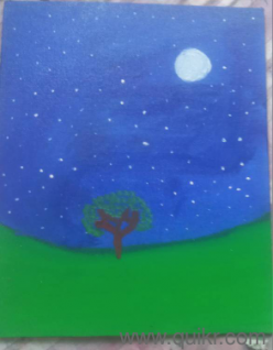 Handmade "Moonlight Trilogy" 3 Canvas Set
