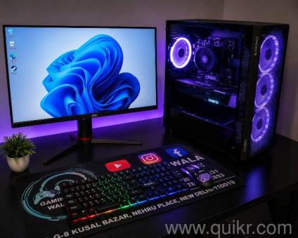 Gaming PC Ryzen 5 5500 RX 7600 16GB RAM 120Hz Monitor 