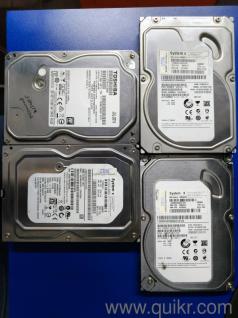 1 TOSHIBA 500GB HDD AND 3 IBM 500GB HDD per HDD Rs1500