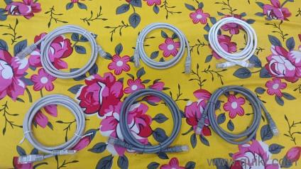 6 New Unused Cat5e Gigabit LAN/Ethernet Cables  1.5m Each. COMPLETELY UNUSED