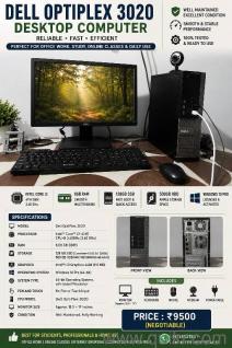 Dell OptiPlex 3020 Desktop PC | i3 4th Gen | 8GB RAM | SSD + HDD | Full Set