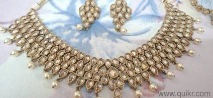 Elegant Kundan Polki Style Bridal Necklace Set with Earrings & Maang Tikka  Premium Designer Jewellery