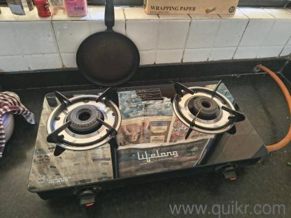 Gas stove 2 burner | 6 months old | With regulator and Gas Pipe