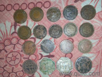 RARE HISTORICAL INDIAN COIN COLLECTION (111 ITEMS: GWALIOR STATE, KING GEORGE VI SILVER, 4 ANNAS SQUARE, VICTORIA & TRACTOR NOTE)