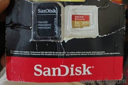 SanDisk extreme 1 TB memory card with adaptor 