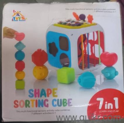 Toys House Shape Sorting Cube 7 in 1 - Montessori Sensory Toy for Babies
