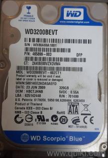 WD Scorpio Blue 320GB 2.5" SATA Laptop HDD 