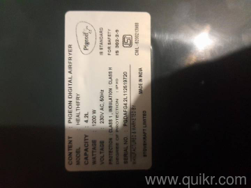 Pigeon Healthifry Digital Air Fryer 4.2L  Excellent Condition