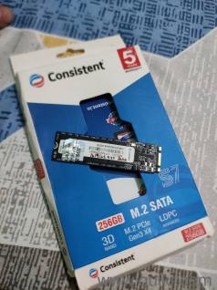 Consistent 256 GB M.2 SATA3D NANDM.2 PCIe Gen3 X4LPDC ADVANCED1 Year Old with 5 Years Warranty