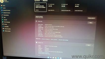 I AM SHIFTING SO WANT TO SELL MY HP DESKTOP AIO INTEL DUAL CORE 4GB DDR4 RAM 1TB HARD DISK