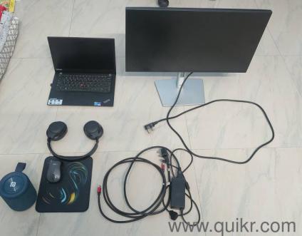 Lenovo Laptop + Dell Monitor Combo  Complete Workstation