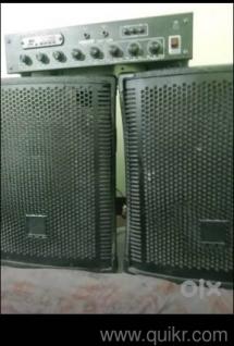 Heavy Duty DJ Speaker Pair with Power Amplifier Set