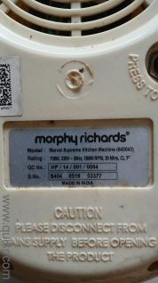 Morphy Richards Marvel Supreme Mixer Grinder (750W)  Good Condition