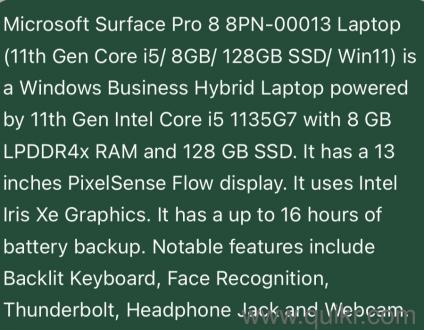 Microsoft Surface Pro 8  Excellent Condition