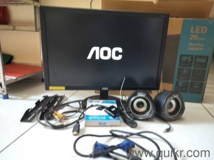 almost new Led monitor with all attachments and speaker also  good working condition 