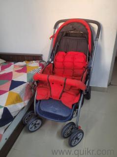Baby Stroller / Pram  Red & Grey