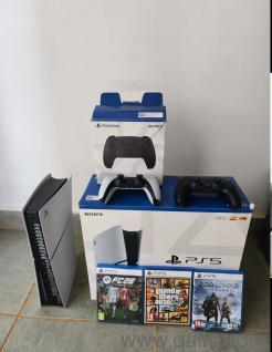 Whatsapp @ 91 8787 321538 availabl in Emi Sony PlayStation 5 Slim Disc PS5 1TB White Console Gaming 