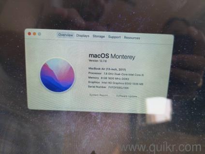 Apple macbook air 13 inch 2017 in very good condition for sale 