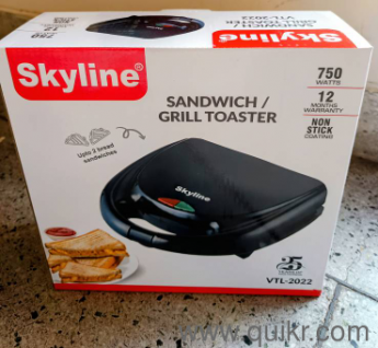 Skyline Sandwich/Grill Toaster in black colour, 