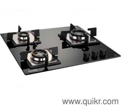 Glen 3 Burner Built In Glass Hob | Auto Ignition
