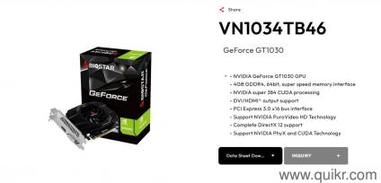 Selling my brand new, unused NVIDIA GeForce GT 1030 4GB Graphics Card.