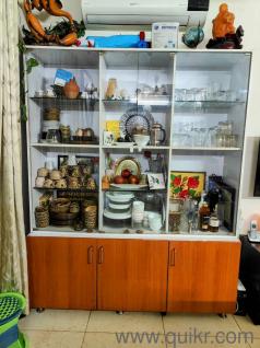 Premium Wooden Showcase with Glass Doors  Excellent Condition