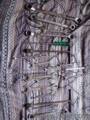 spaners and screw driver and cutting player 