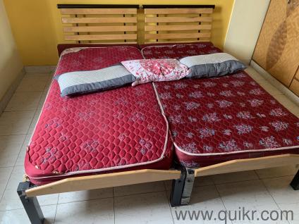 Iron Bed for Sale with Mattress & Pillows