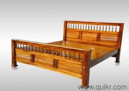 1 kind size teak wood cot,1 Queen size cot ,1 Iron table