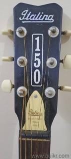 wooden blue acoustic italian guitar