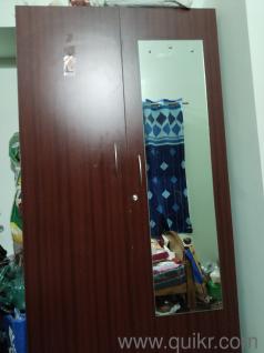 Engineering wood 2 door wardrobe with mirror in excellent condition for sale
