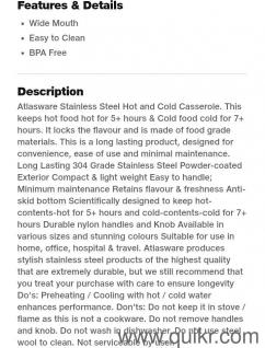 Atlasware casserole (New)