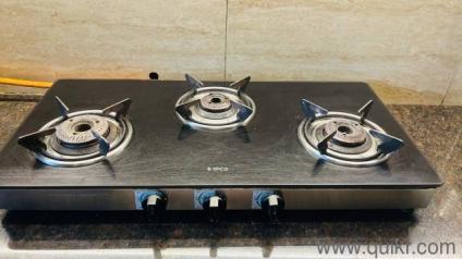 3 Burner Gas Stove Glass Top for kitchen 