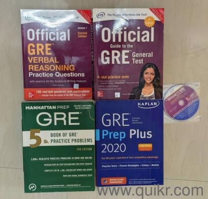 GRE Books (Official guide, Official Verbal, Manhattan, Kaplan) plus free original CDs