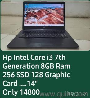Hp Core i3 7th Generation 8GB Ram 256 SSD with Grafic card